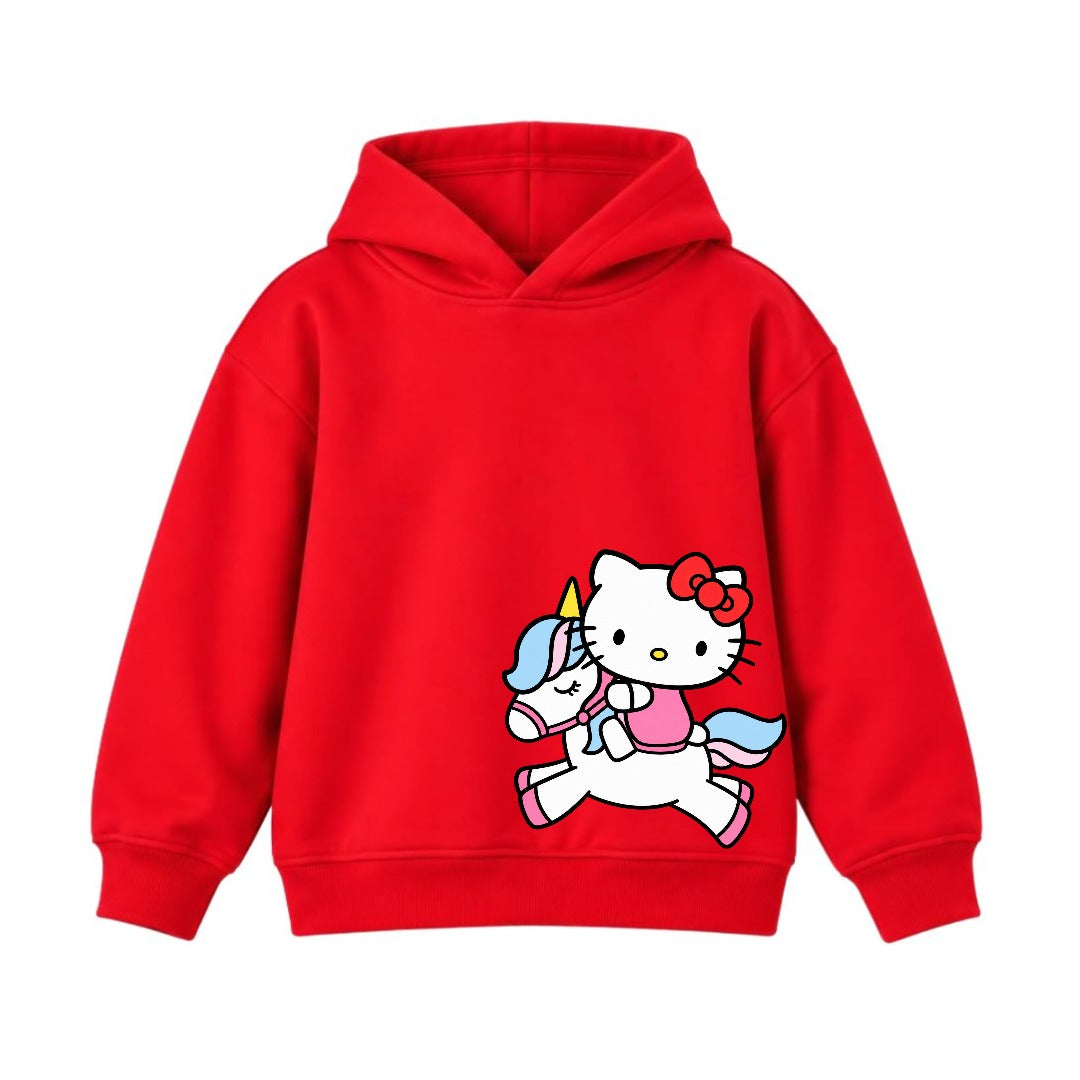 JUNIOR - KITTY WITH HORSE HOODIE DP010