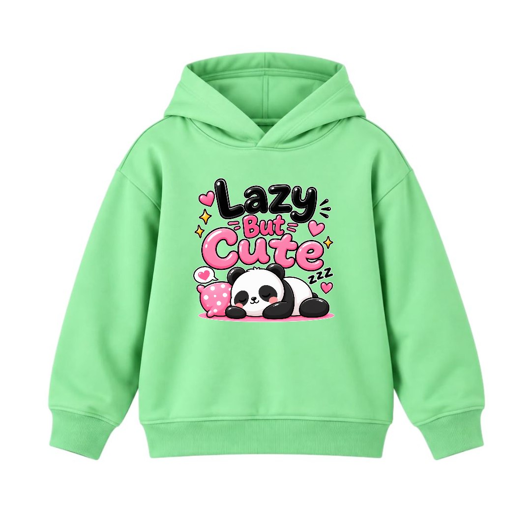JUNIOR - LAZY BUT CUTE PANDA HOODIE DP037