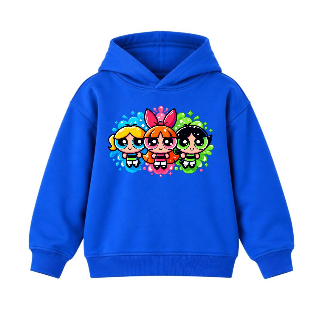 JUNIOR - MULTI POWERPUFF GIRLS HOODIE DP047