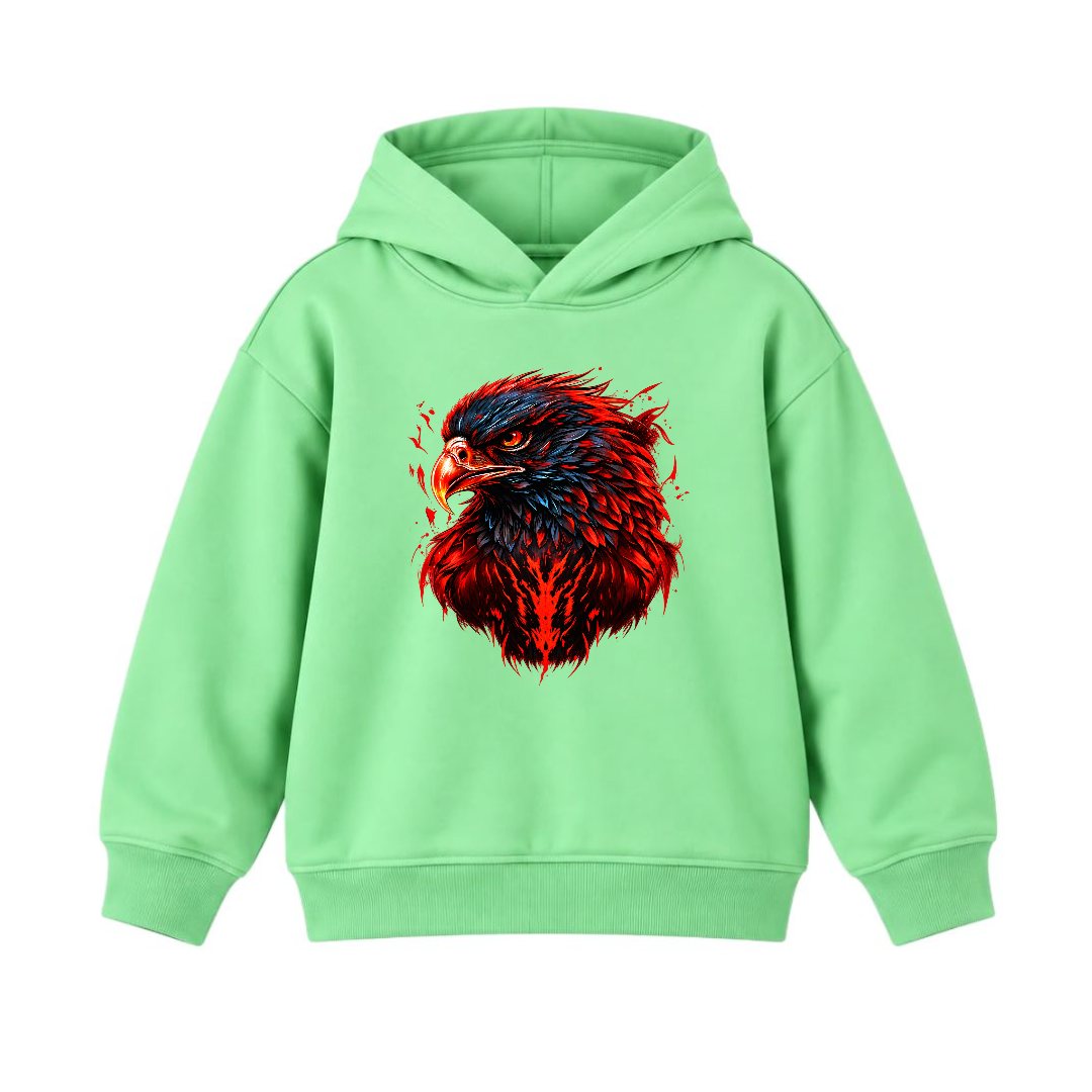 JUNIOR - RED FURY EAGLE HOODIE DP052