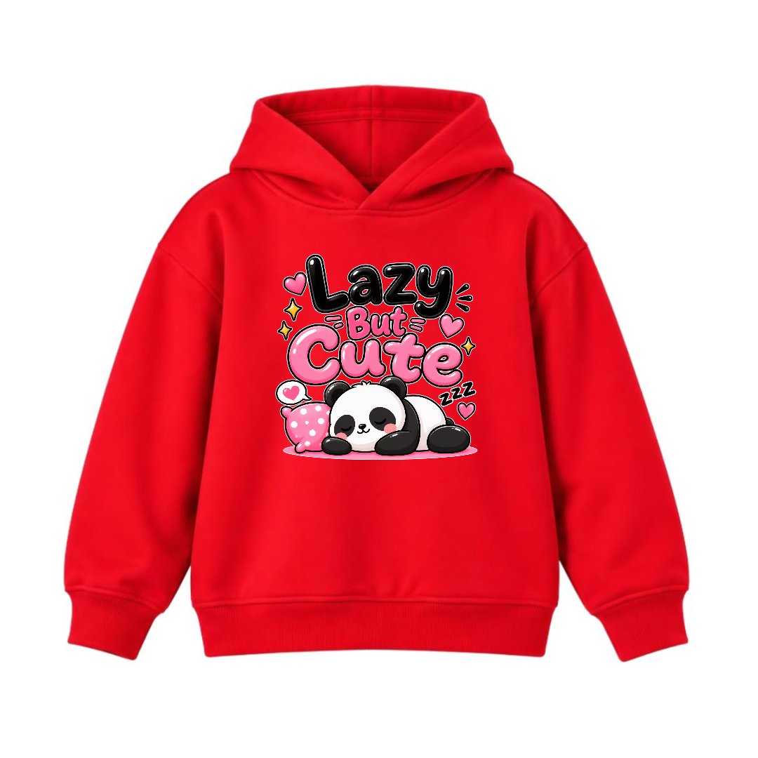 JUNIOR - LAZY BUT CUTE PANDA HOODIE DP037