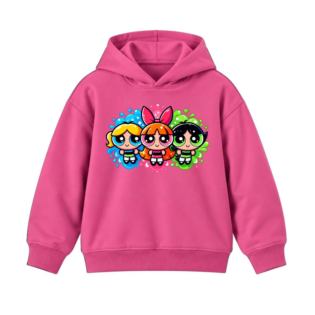 JUNIOR - MULTI POWERPUFF GIRLS HOODIE DP047