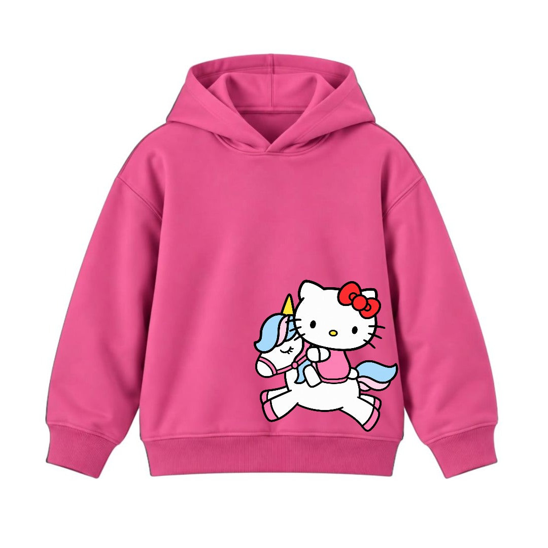 JUNIOR - KITTY WITH HORSE HOODIE DP010