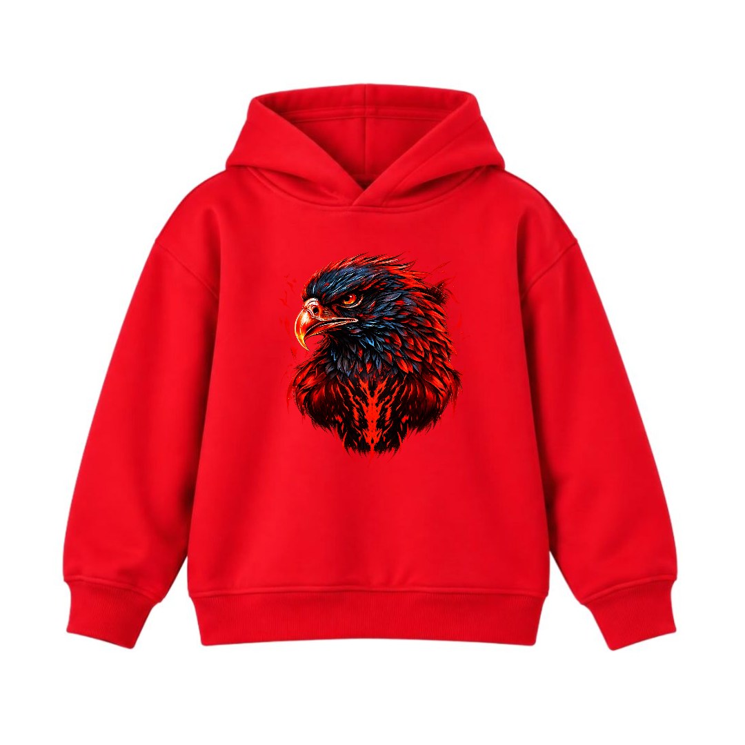 JUNIOR - RED FURY EAGLE HOODIE DP052