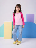 JUNIOR - HOT PINK & BABY PINK RAGLAN