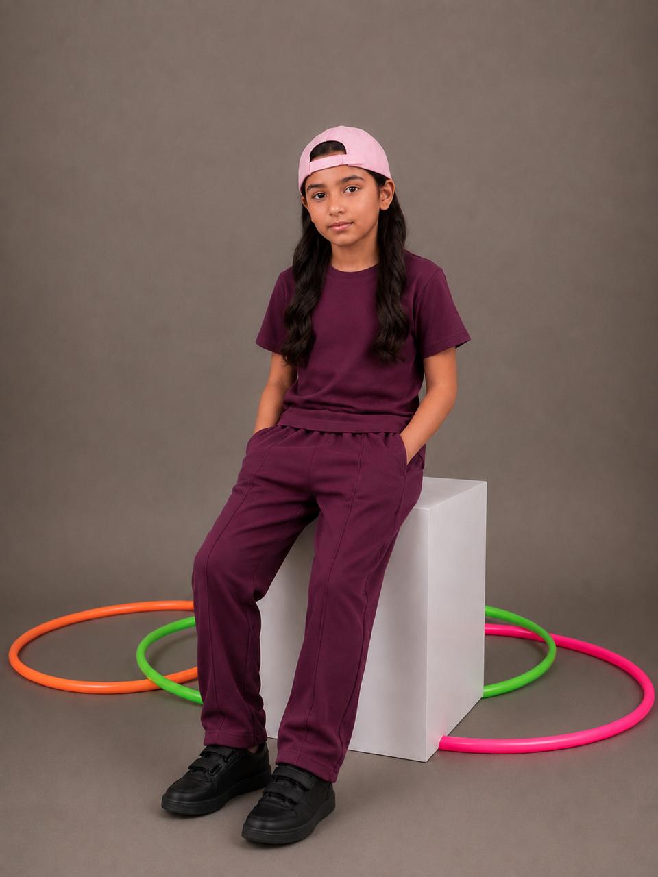 JUNIOR - BURGUNDY SUMMER SET